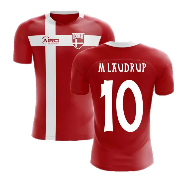 2025-2026 Denmark Flag Concept Football Shirt (M Laudrup 10)-SoccerKits Hub | Buy Soccer Jerseys Online